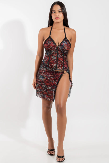 Vestido Mini Fuego Salvaje